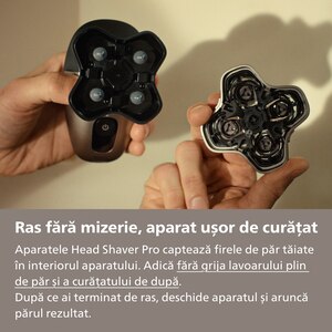 Aparat de ras pentru cap PHILIPS Pro Series 5000 HS5980/15, autonomie 60 min, 4 elemente de ras, negru Aparat de ras pentru cap PHILIPS Pro Series 5000 HS5980/15, autonomie 60 min, 4 elemente de ras, negru