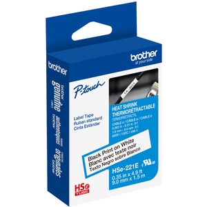 Banda etichete BROTHER HSe-221E, 9 mm, 1.5 m, negru pe alb Banda etichete BROTHER HSe-221E, 9 mm, 1.5 m, negru pe alb