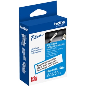 Banda etichete BROTHER HSe-261E, 31 mm, 1.5 m, negru pe alb Banda etichete BROTHER HSe-261E, 31 mm, 1.5 m, negru pe alb