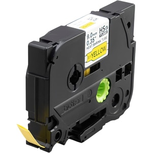 Banda etichete BROTHER HSe-621E, 9 mm, 1.5 m, negru pe galben Banda etichete BROTHER HSe-621E, 9 mm, 1.5 m, negru pe galben