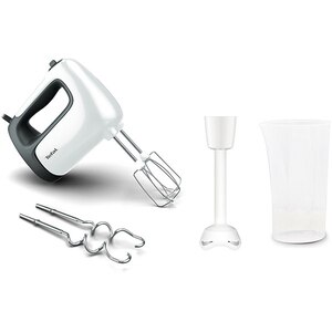 Mixer de mana TEFAL Prep'Mix HT461138, 0.6l, 500W, 5 trepte viteza, alb-gri inchis Mixer de mana TEFAL Prep'Mix HT461138, 0.6l, 500W, 5 trepte viteza, alb-gri inchis