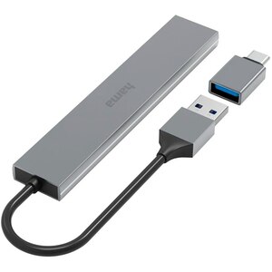 Hub USB HAMA 200141, USB 3.2, gri Hub USB HAMA 200141, USB 3.2, gri