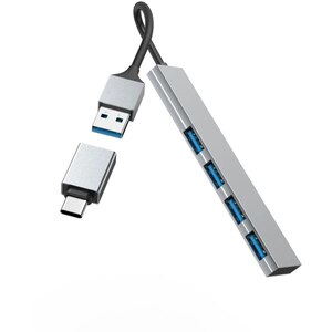 Hub USB HAMA 200141, USB 3.2, gri Hub USB HAMA 200141, USB 3.2, gri
