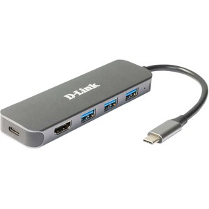 Hub USB D-LINK DUB-2333, 5 in 1, USB 3.0, HDMI, USB-C, negru Hub USB D-LINK DUB-2333, 5 in 1, USB 3.0, HDMI, USB-C, negru