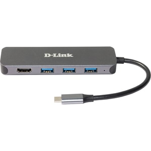 Hub USB D-LINK DUB-2333, 5 in 1, USB 3.0, HDMI, USB-C, negru Hub USB D-LINK DUB-2333, 5 in 1, USB 3.0, HDMI, USB-C, negru