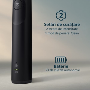 Periuta de dinti electrica PHILIPS Sonicare 5300 HX7101/01, 62000 miscari/min, 1 program, 1 capat, negru Periuta de dinti electrica PHILIPS Sonicare 5300 HX7101/01, 62000 miscari/min, 1 program, 1 capat, negru