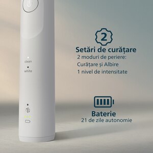 Set 2 Periute de dinti electrice PHILIPS Sonicare 5500 HX7119/01, 62000 miscari/min, 2 programe, 2 capete, alb-albastru inchis Set 2 Periute de dinti electrice PHILIPS Sonicare 5500 HX7119/01, 62000 miscari/min, 2 programe, 2 capete, alb-albastru inchis