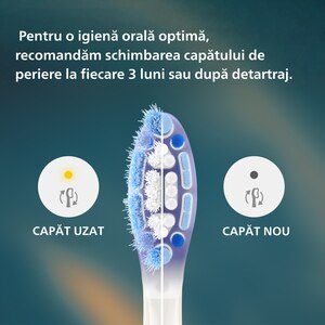Set 2 Periute de dinti electrice PHILIPS Sonicare 7100 HX7429/02, 62000 miscari/min, 4 programe, 2 capete, alb-negru Set 2 Periute de dinti electrice PHILIPS Sonicare 7100 HX7429/02, 62000 miscari/min, 4 programe, 2 capete, alb-negru