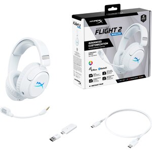 Casti Gaming Wireless HYPERX Cloud Flight 2, multiplatforma, alb Casti Gaming Wireless HYPERX Cloud Flight 2, multiplatforma, alb