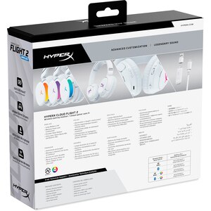 Casti Gaming Wireless HYPERX Cloud Flight 2, multiplatforma, alb Casti Gaming Wireless HYPERX Cloud Flight 2, multiplatforma, alb