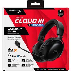 Casti Gaming Wireless HyperX Cloud III S, DTS Headphone:X Spatial Audio, multiplatforma, negru Casti Gaming Wireless HyperX Cloud III S, DTS Headphone:X Spatial Audio, multiplatforma, negru