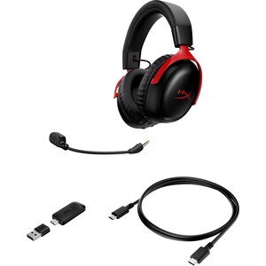 Casti Gaming Wireless HyperX Cloud III S, DTS Headphone:X Spatial Audio, multiplatforma, negru-rosu Casti Gaming Wireless HyperX Cloud III S, DTS Headphone:X Spatial Audio, multiplatforma, negru-rosu