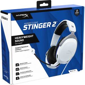 Casti Gaming HyperX Cloud Stinger 2 PlayStation, Stereo, PS5/PS4/PC, 3.5mm, alb Casti Gaming HyperX Cloud Stinger 2 PlayStation, Stereo, PS5/PS4/PC, 3.5mm, alb