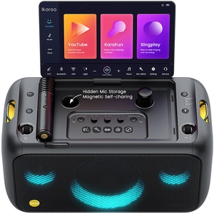 Boxa portabila IKARAO Break-X1, 100W RMS, Bluetooth, Karaoke, Ecran 13.1", negru Boxa portabila IKARAO Break-X1, 100W RMS, Bluetooth, Karaoke, Ecran 13.1", negru