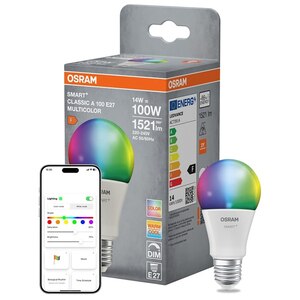Bec LED Smart OSRAM, E27, 14W, RGB, lumina variabila Bec LED Smart OSRAM, E27, 14W, RGB, lumina variabila