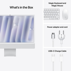 Sistem PC All in One APPLE iMac (2024) z1e2000ut, Apple M4, 24" Retina 4.5K, 16GB, SSD 512GB, 8-core GPU, macOS Sequoia, Silver, Tastatura layout INT Sistem PC All in One APPLE iMac (2024) z1e2000ut, Apple M4, 24" Retina 4.5K, 16GB, SSD 512GB, 8-core GPU, macOS Sequoia, Silver, Tastatura layout INT