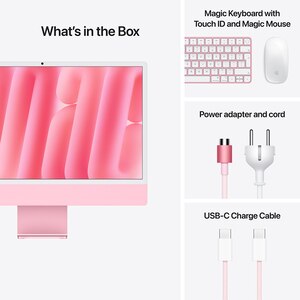 Sistem PC All in One APPLE iMac (2024) mwv43ro/a, Apple M4, 24" Retina 4.5K, 16GB, SSD 256GB, 10-core GPU, macOS Sequoia, Pink, Tastatura layout RO Sistem PC All in One APPLE iMac (2024) mwv43ro/a, Apple M4, 24" Retina 4.5K, 16GB, SSD 256GB, 10-core GPU, macOS Sequoia, Pink, Tastatura layout RO
