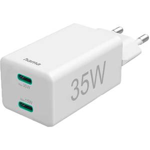 Incarcator retea HAMA 201694, 2xUSB-C, Power Delivery (PD) 35W, alb Incarcator retea HAMA 201694, 2xUSB-C, Power Delivery (PD) 35W, alb