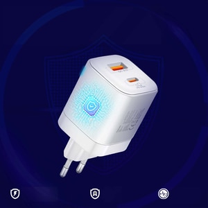 Incarcator retea PROMATE PowerPort-25AC, 1xUSB-C Power Delivery 25W, 1xUSB-A Quick Charge 18W, alb Incarcator retea PROMATE PowerPort-25AC, 1xUSB-C Power Delivery 25W, 1xUSB-A Quick Charge 18W, alb