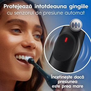 Periuta de dinti electrica ORAL-B iO2, 8800 miscari/min, Timer, 3 programe, 2 capate, negru Periuta de dinti electrica ORAL-B iO2, 8800 miscari/min, Timer, 3 programe, 2 capate, negru