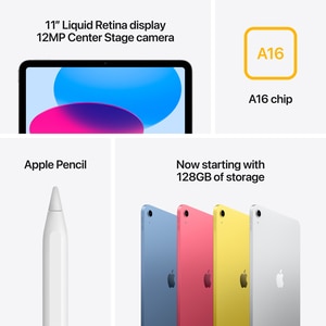 Tableta APPLE iPad 11" (A16), 128GB, Wi-Fi, Blue Tableta APPLE iPad 11" (A16), 128GB, Wi-Fi, Blue