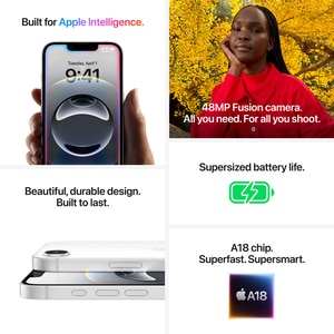 Telefon APPLE iPhone 16E, 256GB, White Telefon APPLE iPhone 16E, 256GB, White