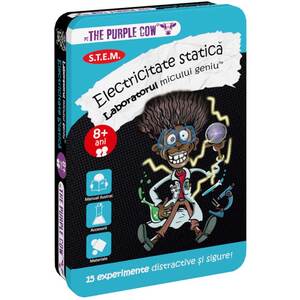 Joc educativ PURPLE COW Laboratorul micului geniu - Electricitate statica CW0381, 6 ani+, 1 jucator Joc educativ PURPLE COW Laboratorul micului geniu - Electricitate statica CW0381, 6 ani+, 1 jucator