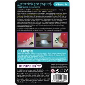 Joc educativ PURPLE COW Laboratorul micului geniu - Electricitate statica CW0381, 6 ani+, 1 jucator Joc educativ PURPLE COW Laboratorul micului geniu - Electricitate statica CW0381, 6 ani+, 1 jucator