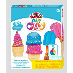 Set plastilina AIR CLAY Atelierul de inghetata 1100029419, 4 ani+, multicolor Set plastilina AIR CLAY Atelierul de inghetata 1100029419, 4 ani+, multicolor
