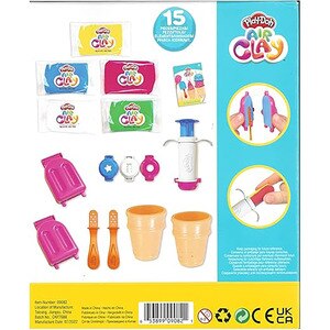 Set plastilina AIR CLAY Atelierul de inghetata 1100029419, 4 ani+, multicolor Set plastilina AIR CLAY Atelierul de inghetata 1100029419, 4 ani+, multicolor