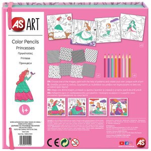 Jucarie creativa AS GAMES Art - Creioane colorate Printese 21054, 4 ani+, multicolor Jucarie creativa AS GAMES Art - Creioane colorate Printese 21054, 4 ani+, multicolor