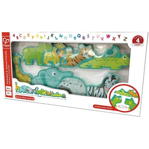 Puzzle 2in1 HAPE Alfabet si animale E1627, 3 ani+, 26 piese Puzzle 2in1 HAPE Alfabet si animale E1627, 3 ani+, 26 piese
