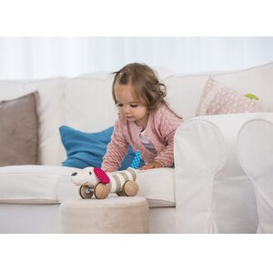 Jucarie interactiva HAPE Catelusul Hugo E8505, 12 luni+, maro-rosu Jucarie interactiva HAPE Catelusul Hugo E8505, 12 luni+, maro-rosu