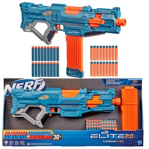 Blaster NERF Elite 2.0 - Turbine CS-18 E9481, 8 ani+, albastru-portocaliu Blaster NERF Elite 2.0 - Turbine CS-18 E9481, 8 ani+, albastru-portocaliu