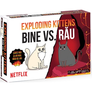 Joc de societate EXPLODING KITTENS Bine vs Rau EKIEK12, 7 ani+, 2-5 jucatori Joc de societate EXPLODING KITTENS Bine vs Rau EKIEK12, 7 ani+, 2-5 jucatori
