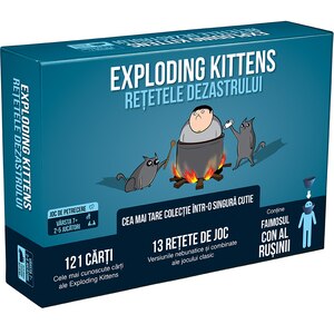 Joc de societate EXPLODING KITTENS Retetele Dezastrului EKIRFD01, 7 ani+, 2-5 jucatori Joc de societate EXPLODING KITTENS Retetele Dezastrului EKIRFD01, 7 ani+, 2-5 jucatori