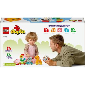 LEGO DUPLO: Tren cu animale 10412, 18 luni+, 19 piese LEGO DUPLO: Tren cu animale 10412, 18 luni+, 19 piese