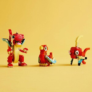 LEGO Creator 3in1: Dragon rosu 31145, 6 ani+, 149 piese LEGO Creator 3in1: Dragon rosu 31145, 6 ani+, 149 piese