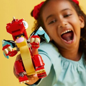 LEGO Creator 3in1: Dragon rosu 31145, 6 ani+, 149 piese LEGO Creator 3in1: Dragon rosu 31145, 6 ani+, 149 piese