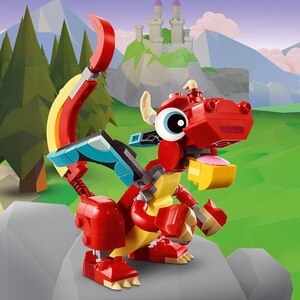 LEGO Creator 3in1: Dragon rosu 31145, 6 ani+, 149 piese LEGO Creator 3in1: Dragon rosu 31145, 6 ani+, 149 piese