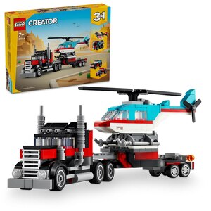 LEGO Creator 3in1: Camioneta-platforma cu elicopter 31146, 7 ani+, 270 piese LEGO Creator 3in1: Camioneta-platforma cu elicopter 31146, 7 ani+, 270 piese