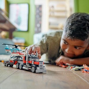 LEGO Creator 3in1: Camioneta-platforma cu elicopter 31146, 7 ani+, 270 piese LEGO Creator 3in1: Camioneta-platforma cu elicopter 31146, 7 ani+, 270 piese