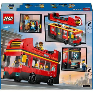 LEGO City: Autobuz turistic rosu cu etaj 60407, 7 ani+, 384 piese LEGO City: Autobuz turistic rosu cu etaj 60407, 7 ani+, 384 piese
