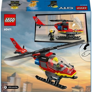 LEGO City: Elicopter de pompieri 60411, 5 ani+, 85 piese LEGO City: Elicopter de pompieri 60411, 5 ani+, 85 piese