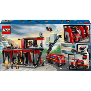LEGO City: Statie si camion de pompieri 60414, 6 ani+, 843 piese LEGO City: Statie si camion de pompieri 60414, 6 ani+, 843 piese