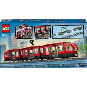 LEGO City: Statie si tramvai in centrul orasului 60423, 7 ani+, 811 piese LEGO City: Statie si tramvai in centrul orasului 60423, 7 ani+, 811 piese