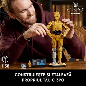 LEGO Star Wars: C-3PO 75398, 18 ani+, 1138 piese LEGO Star Wars: C-3PO 75398, 18 ani+, 1138 piese