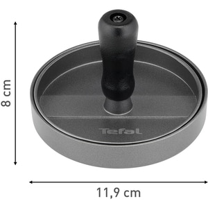 Presa burger TEFAL K1851134, 12 cm, aluminiu, gri-negru Presa burger TEFAL K1851134, 12 cm, aluminiu, gri-negru