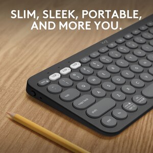 Tastatura Wireless LOGITECH Pebble Keys 2 K380s Multi-Device, Bluetooth, Layout US INT, negru Tastatura Wireless LOGITECH Pebble Keys 2 K380s Multi-Device, Bluetooth, Layout US INT, negru