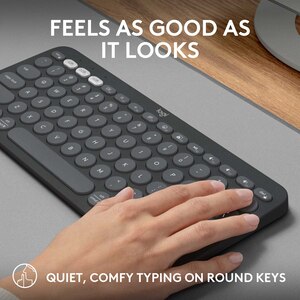 Tastatura Wireless LOGITECH Pebble Keys 2 K380s Multi-Device, Bluetooth, Layout US INT, negru Tastatura Wireless LOGITECH Pebble Keys 2 K380s Multi-Device, Bluetooth, Layout US INT, negru